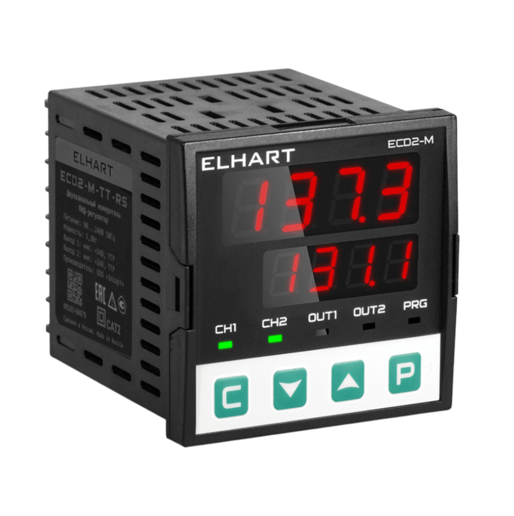 ECD2-M-TT-RS ПИД-регулятор 2-х канальный