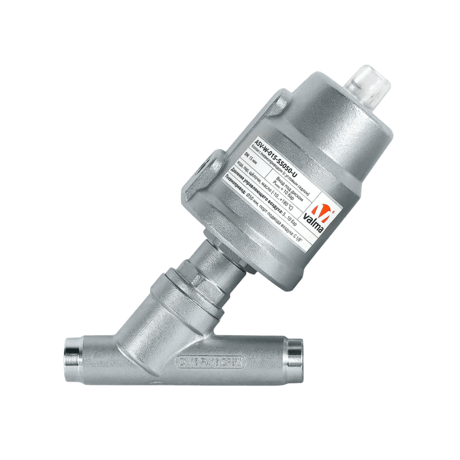 ASV-W-015-SS050-U Клапан запорный пневматический с приварным соединением