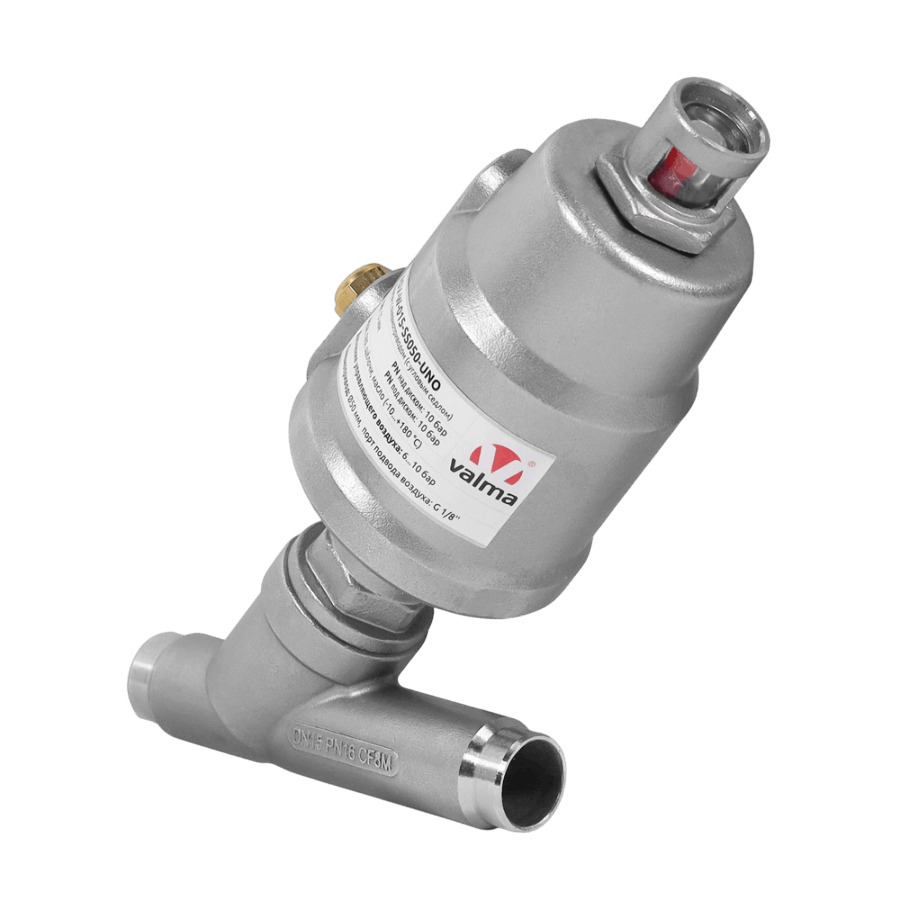 ASV-W-015-SS050-UNO Клапан запорный пневматический с приварным соединением